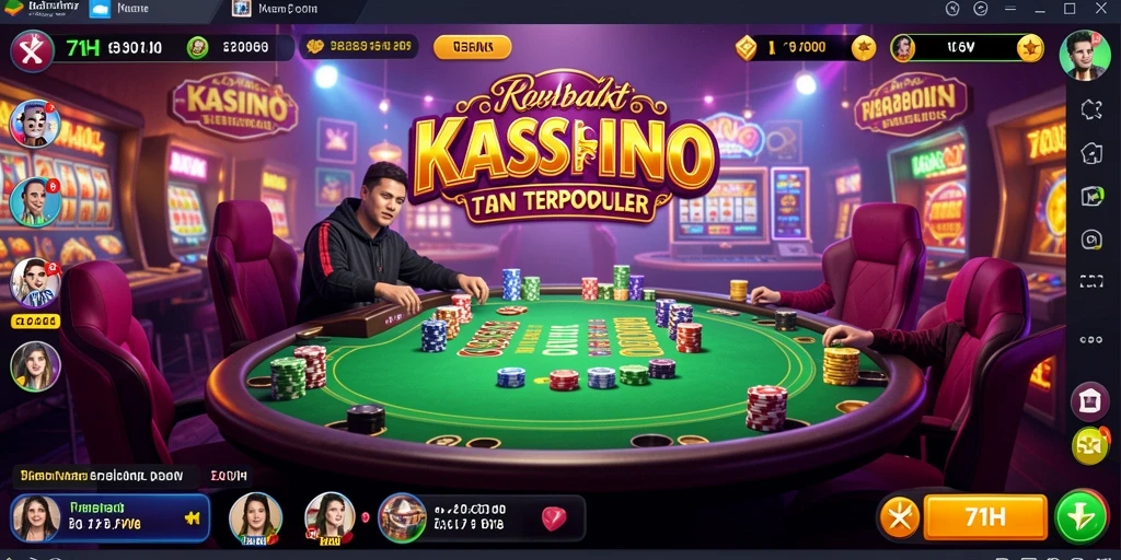 Gameplay kasino yang seru dan mendebarkan dalam 71H.