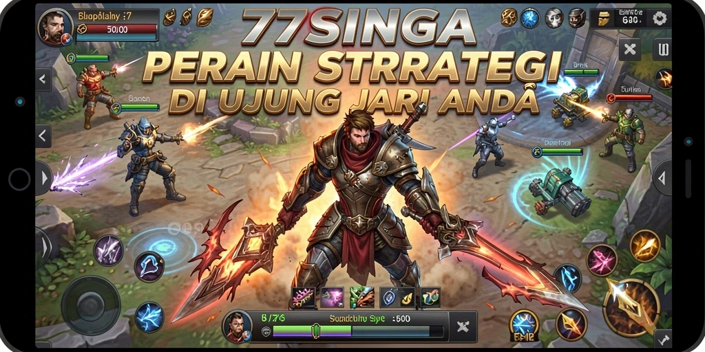 Tampilan gameplay strategi yang intens dan mendebarkan.
