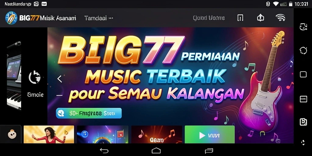 Tampilan gameplay mengasyikkan dengan berbagai tantangan musik.