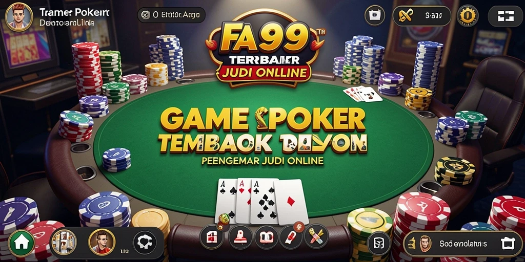Tampilan gameplay Poker yang mendebarkan dalam FA99.
