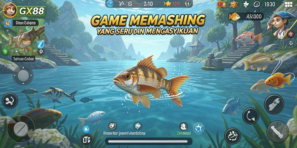 Gameplay GX88 yang mendebarkan dengan berbagai jenis ikan.