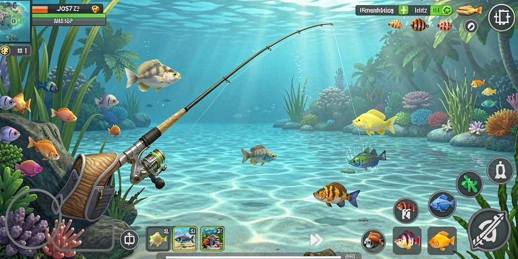 Gameplay seru JOS77 saat menangkap ikan di lokasi menawan.