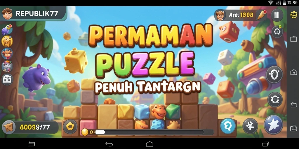 Tangkapan layar gameplay terbaik dari REPUBLIK77 menunjukkan tingkat tantangan puzzle.