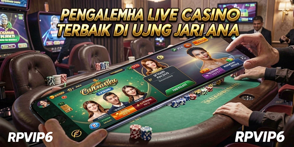 Gameplay RPVIP6 yang menampilkan dealer langsung di kasino.