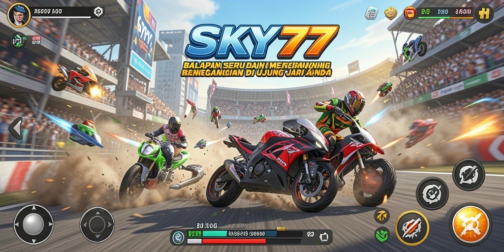 Gameplay menegangkan balapan mobil dari SKY77 yang seru.