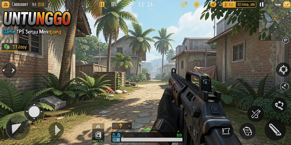 Tampilan gameplay UNTUNGGO yang mendebarkan dan mengasyikkan.